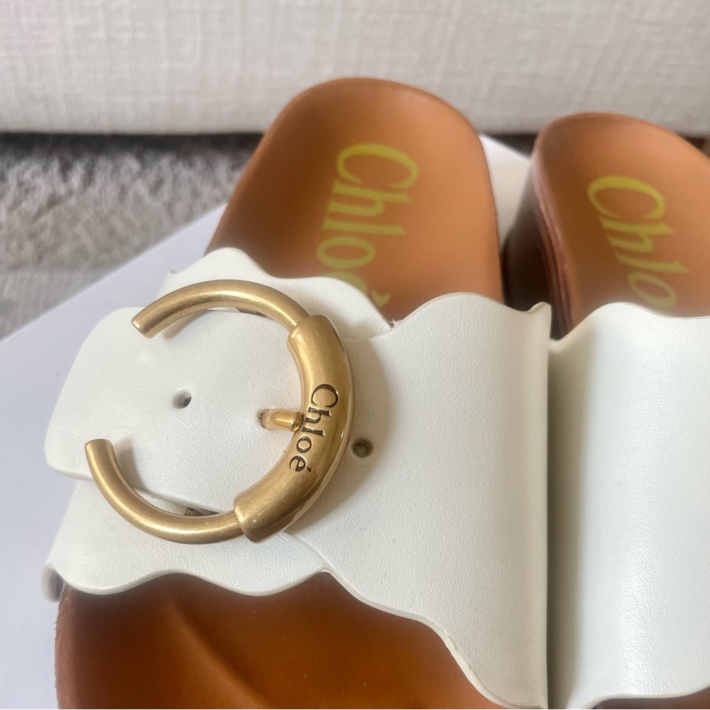 Chloe Ingrid Platform Sandals with Gold Buckle - Picture 7 of 12